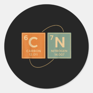 67 Meme Funny Teacher Science Periodic Table Retro Classic Round Sticker