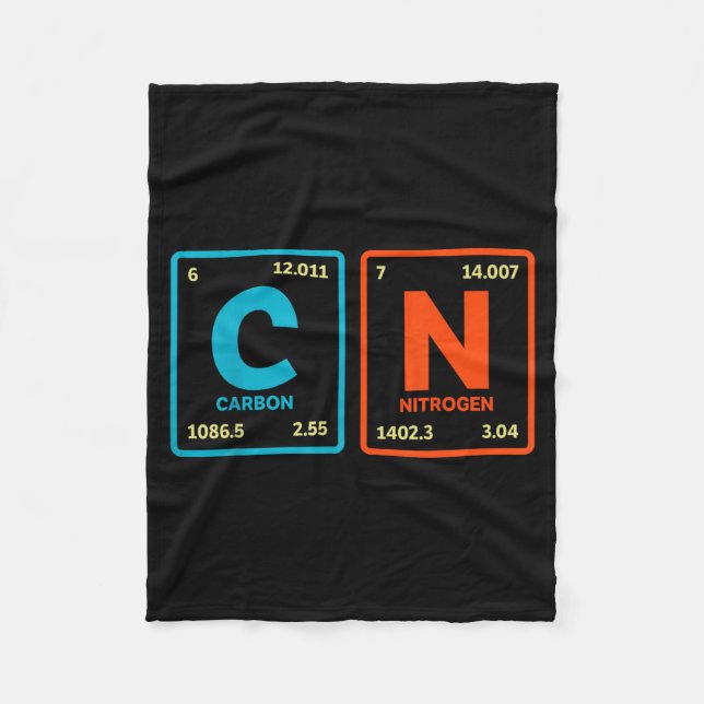 67 Meme Funny Teacher Science Periodic Table Retro Fleece Blanket (Front)