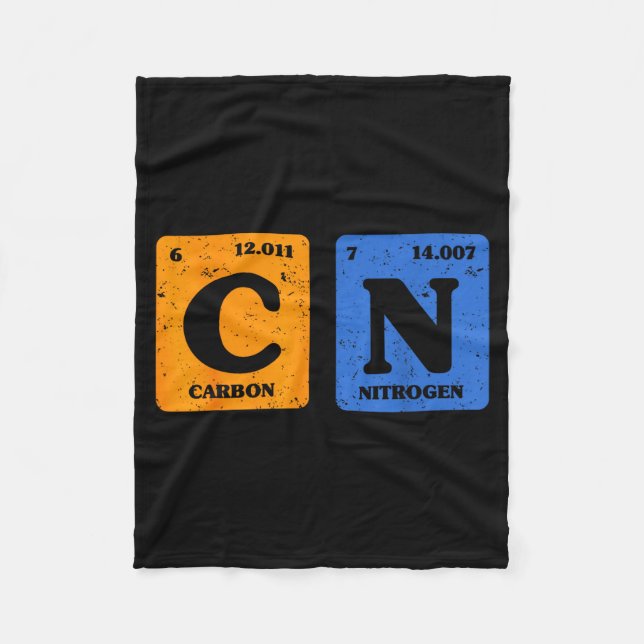 67 Meme Funny Teacher Science Periodic Table Retro Fleece Blanket (Front)