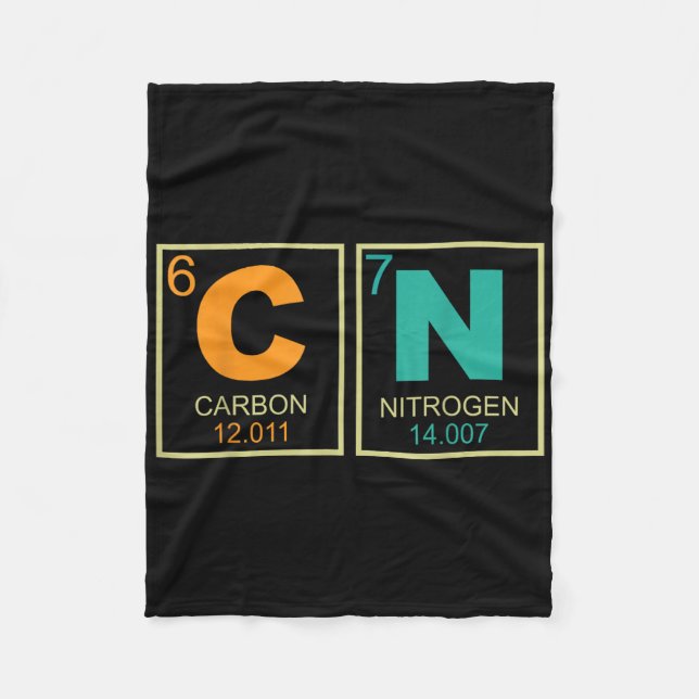 67 Meme Funny Teacher Science Periodic Table Retro Fleece Blanket (Front)
