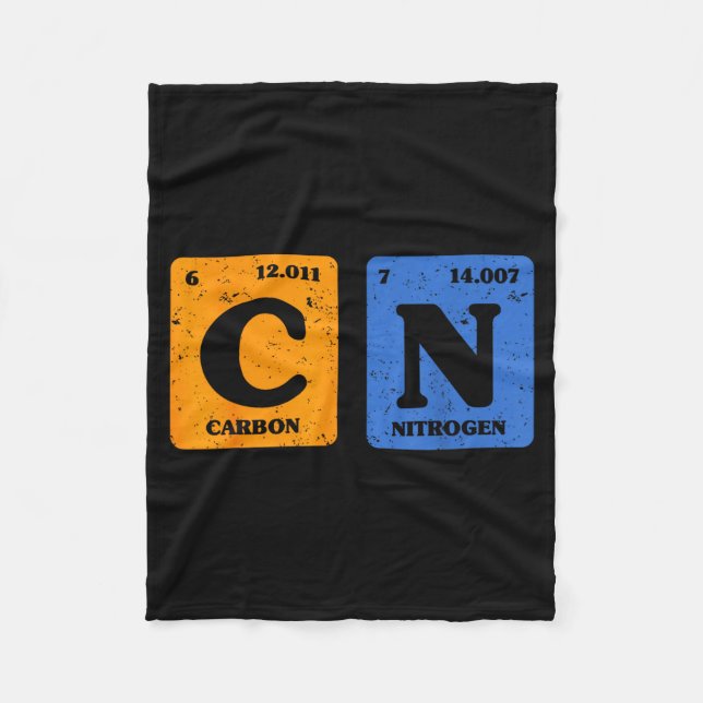67 Meme Funny Teacher Science Periodic Table Retro Fleece Blanket (Front)