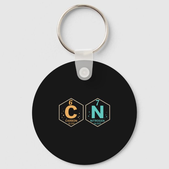 67 Meme Funny Teacher Science Periodic Table Retro Key Ring (Front)