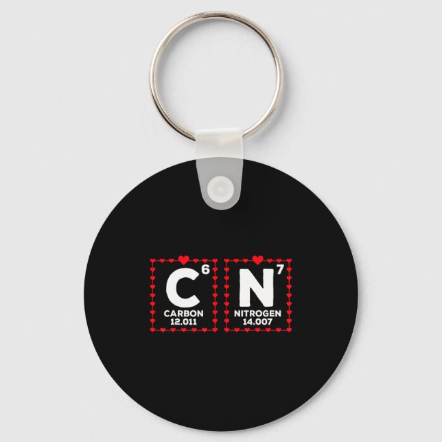 67 Meme Funny Teacher Science Periodic Table Valen Key Ring (Front)