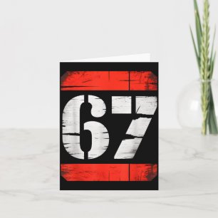 67 Meme Gen Alpha Six Seven 6 7 Boys Tweens Kids  Card
