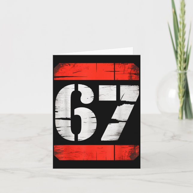 67 Meme Gen Alpha Six Seven 6 7 Boys Tweens Kids  Card (Front)