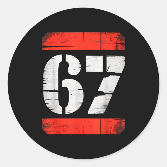 67 Meme Gen Alpha Six Seven 6 7 Boys Tweens Kids  Classic Round Sticker (Front)