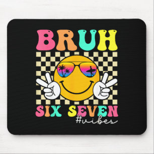 67 Meme Gen Alpha Slang 6 7 Six Seven Bruh Funny B Mouse Pad