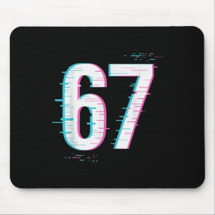 67 Meme Glitch-core 67 Digital Signal Still Loadin Mouse Pad