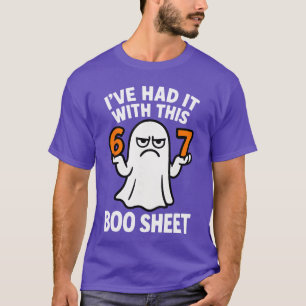 67 Meme Halloween Costume 6 7 Funny Boo Sheet Si S T-Shirt