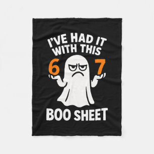 67 Meme Halloween Costume 6 7 Funny Boo Sheet Six  Fleece Blanket