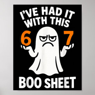 67 Meme Halloween Costume 6 7 Funny Boo Sheet Six Poster