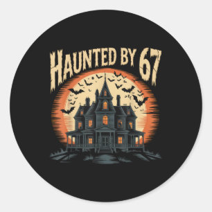 67 Meme Halloween Costume Haunted _1  Classic Round Sticker