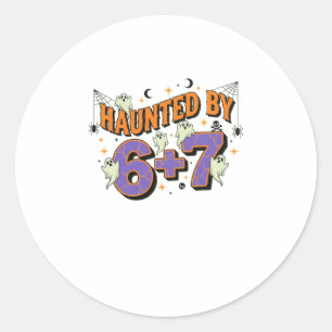 67 Meme Halloween Costume Haunted Classic Round Sticker