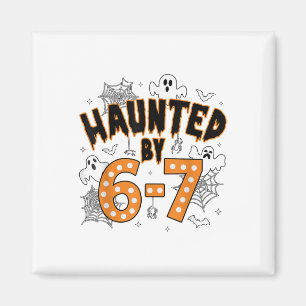 67 Meme Halloween Haunted- Funny Ghost And Pumpkin Magnet