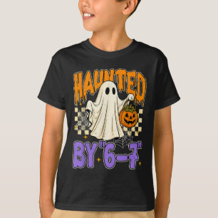 67 Meme Halloween Haunted- Funny Ghost And Pumpkin T-Shirt