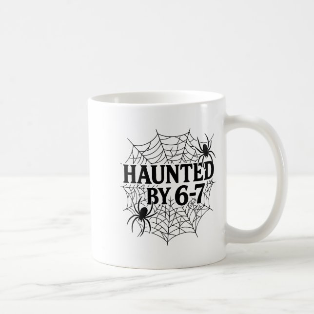 67 Meme Halloween Haunted Spider - Six Seven Gen A Coffee Mug (Right)