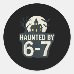 67 Meme Halloween House Spooky - Six Seven Gen Alp Classic Round Sticker