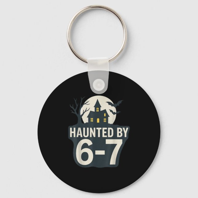 67 Meme Halloween House Spooky - Six Seven Gen Alp Key Ring (Front)