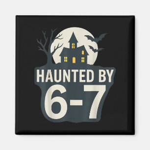 67 Meme Halloween House Spooky - Six Seven Gen Alp Magnet