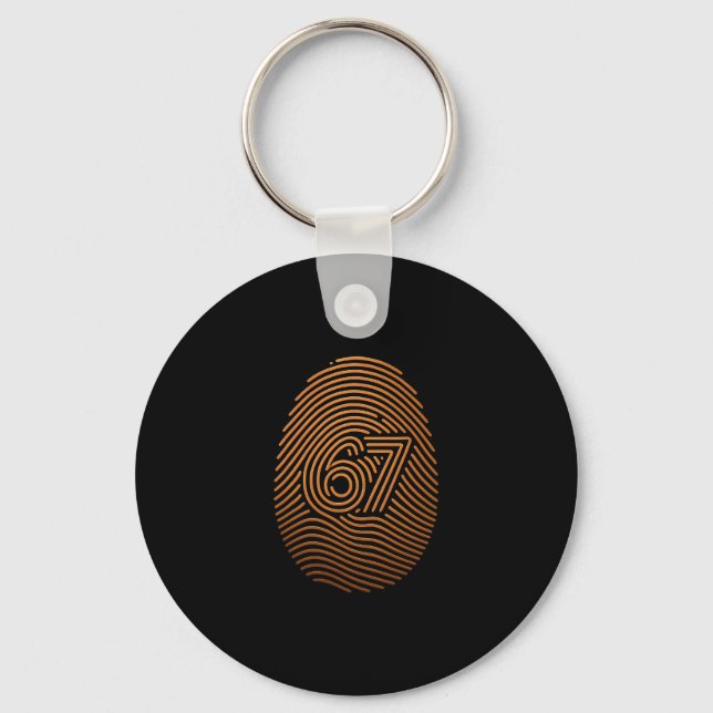 67 Meme Hidden Fingerprint Gen Z Alpha 6 7 1  Key Ring (Front)