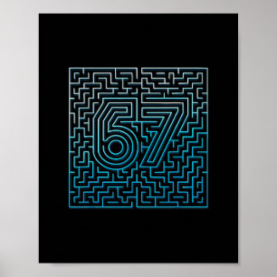 67 Meme Hidden Maze Gen Z Alpha 6 7 Poster