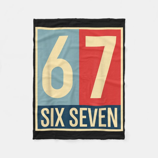 67 Meme Hope Poster Style  Fleece Blanket (Front)