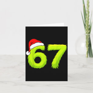 67 Meme Humor 6-7 Funny Six Seven Christmas  Card