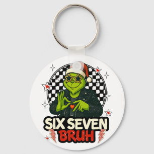 67 Meme Humor 6-7 Funny Six Seven Christmas Key Ring