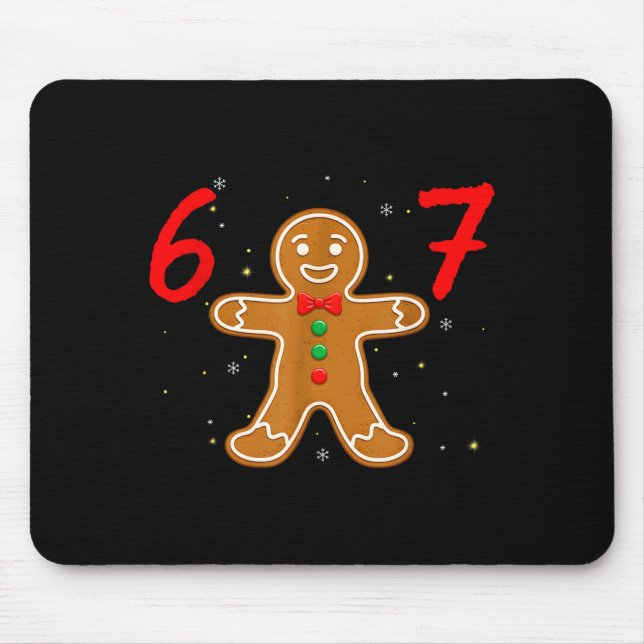 67 Meme Humor 6-7 Funny Six Seven Christmas  Mouse Pad (Front)