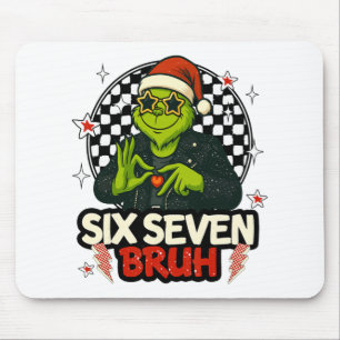 67 Meme Humor 6-7 Funny Six Seven Christmas  Mouse Pad