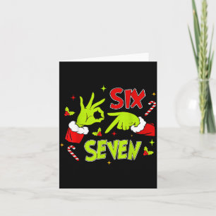 67 Meme Humor 6-7 Funny Xmas Six Seven Christmas Card