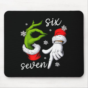 67 Meme Humor Funny Santa Says Six Seven Christmas Mouse Pad