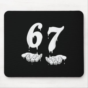 67 Meme Humor Numer 6 7 Mouse Pad