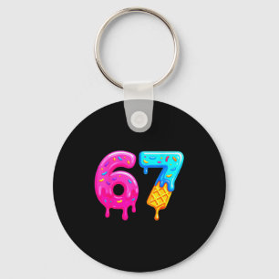 67 Meme Ice Cream Drip Funny Six Seven Gen Alpha S Key Ring