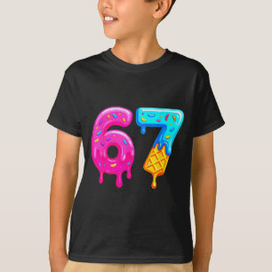 67 Meme Ice Cream Drip Funny Six Seven Gen Alpha S T-Shirt
