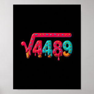 67 Meme Ice Cream Drip Square Root 4489 Gen Alpha  Poster