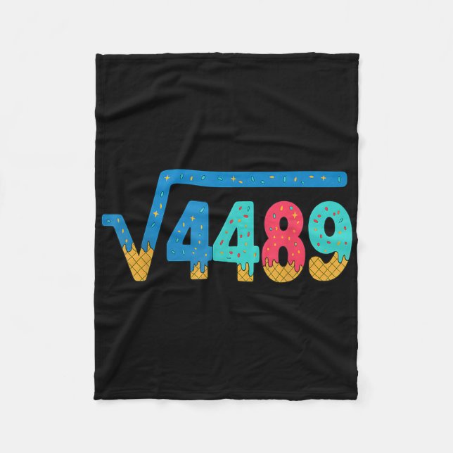67 Meme Ice Cream Drip Square Root 4489 Slang Math Fleece Blanket (Front)