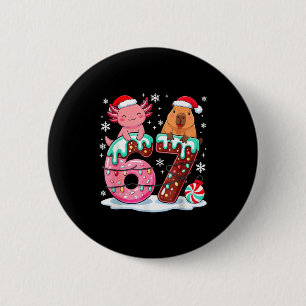 67 Meme Kawaii Axolotl Capybara Christmas Ice Crea 6 Cm Round Badge