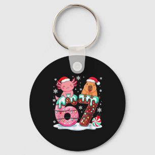 67 Meme Kawaii Axolotl Capybara Christmas Ice Crea Key Ring