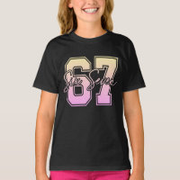 67 Meme Kids T-Shirt - Funny Viral Number Graphic 