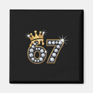67 Meme Luxury Crown Drip Elegant Royal Six Seven  Magnet
