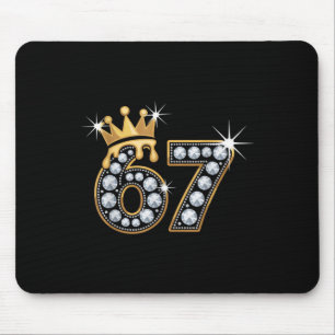 67 Meme Luxury Crown Drip Elegant Royal Six Seven Mouse Pad