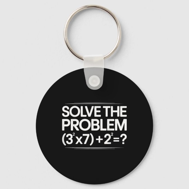 67 Meme Math Funny Six Seven Teacher Brainrot Joke Key Ring (Front)