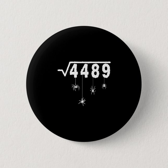 67 Meme Math Teacher 6 7 Halloween Spiders Square  Cm Round Badge (Front)