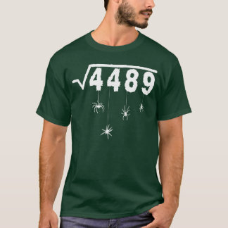 67 Meme Math Teacher 6 7 Halloween Spiders Square T-Shirt