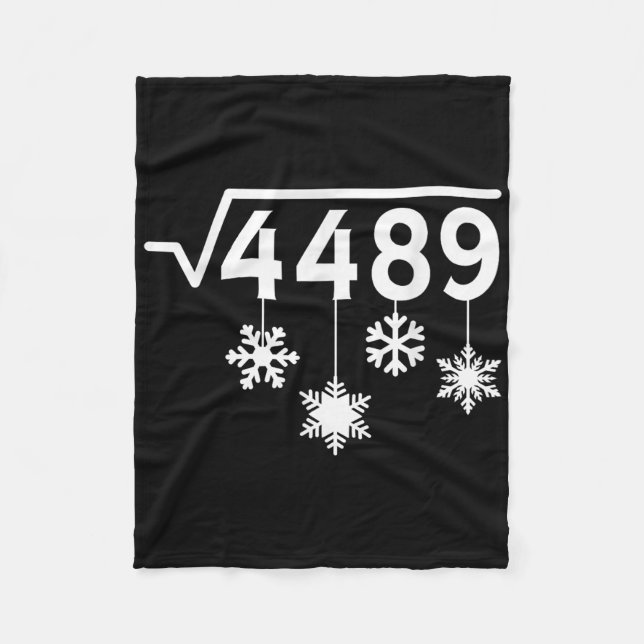 67 Meme Math Teacher Christmas Snowflakes Square R Fleece Blanket (Front)
