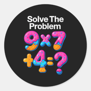 67 Meme Math Teacher Ice Cream Drip 6 7 Brainrot S Classic Round Sticker