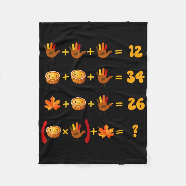 67 Meme Math Thanksgiving Logic Puzzle  Fleece Blanket (Front)