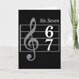 67 Meme Music Slang Musician Six Seven Funny Music Card