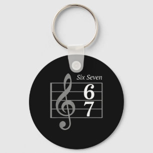 67 Meme Music Slang Musician Six Seven Funny Music Key Ring